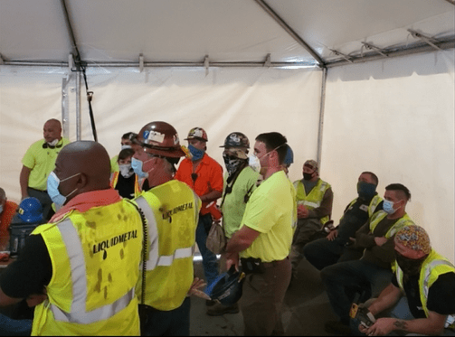 Liquids Metal Employee at a Toolbox Talk